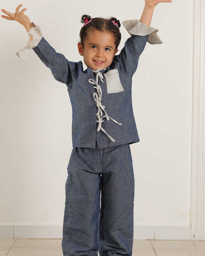 Denim look daydream pants set