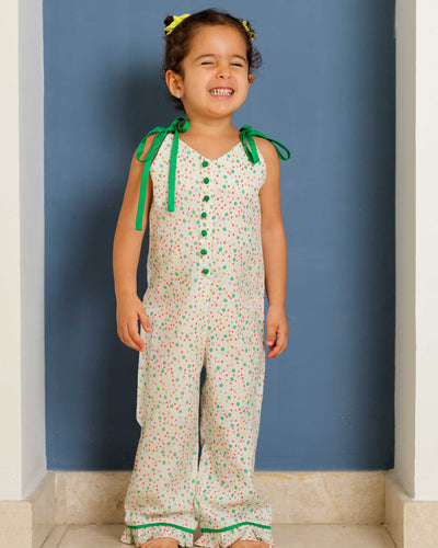 Paint pop girls jumpsuit