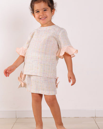 Gridline Colorful ribbon girl set