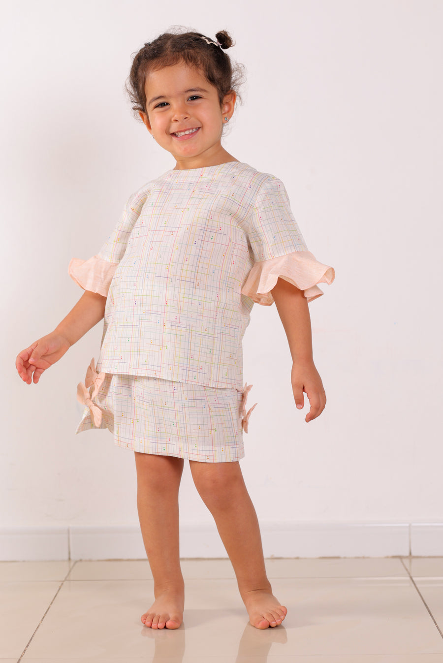 Gridline Colorful ribbon girl set