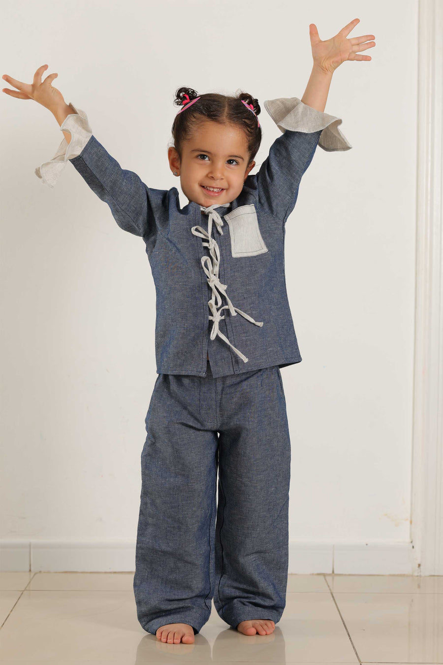 Denim look daydream pants set