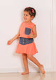 Denim looking day skirt set