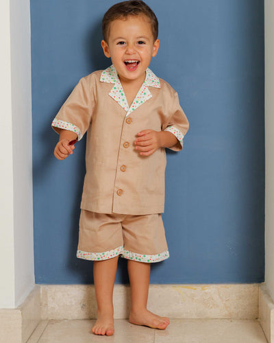 Paint pop boy short and shirt set