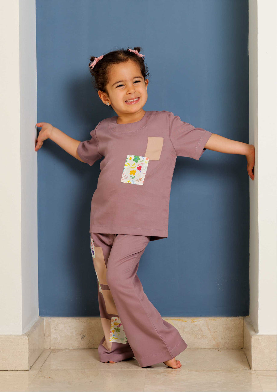 Patchy Pair pants set