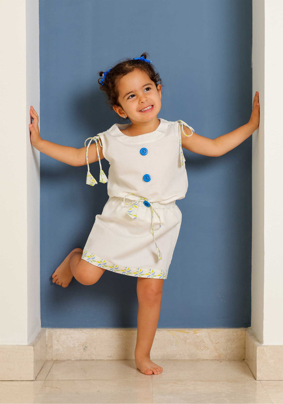 Summer canvas skirt set